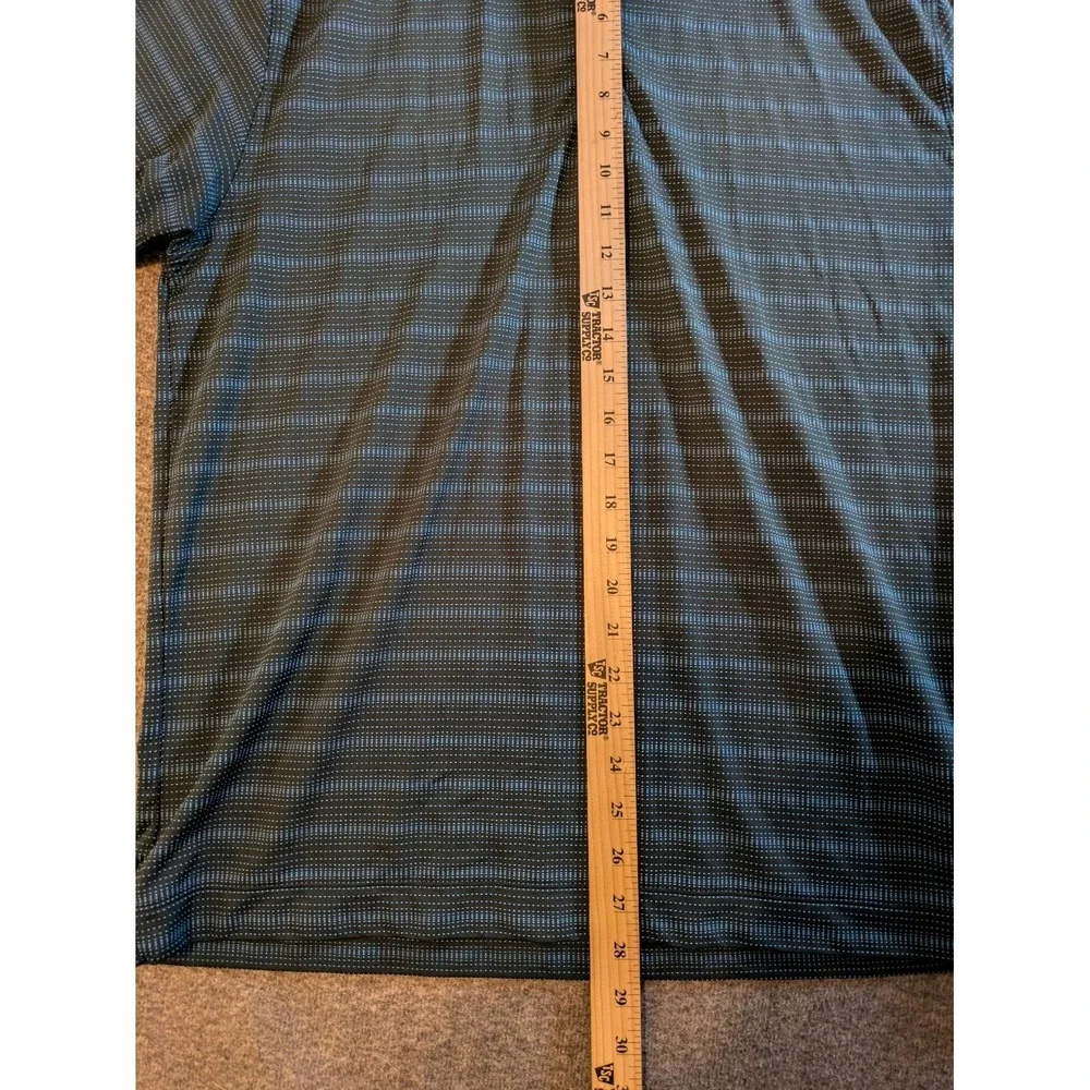 Nike Shirt Men's Golf Polo Dri Fit Blue‎ Stripe Collared Logo Size Large